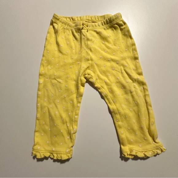 Carter's Other - Carter’s Yellow Baby Pants with White Dots 12M